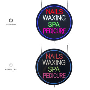 Nails Waxing SPA Pedicure LED Neon Sign, 20″×20″