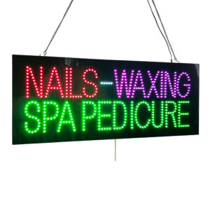 LED Nails Waxing SPA Pedicure Sign, 32″×13″