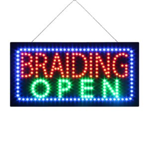 LED Braiding Open Sign, 24″×12″