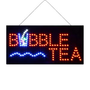 LED Bubble Tea Sign, 24″×12″