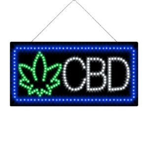 LED Kratom CBD Sign, 19″×9.5″