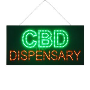 LED CBD Dispensary Sign, 24″×12″