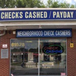 LED Check Cashing Sign, 19″×9.5″