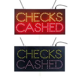 LED Check Cashing Sign, 24″×12″