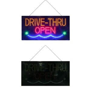 LED Drive-Thru Open Sign, 24″×12″