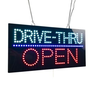 LED Drive-Thru Open Sign, 24″×12″