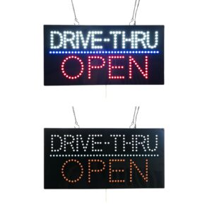 LED Drive-Thru Open Sign, 24″×12″