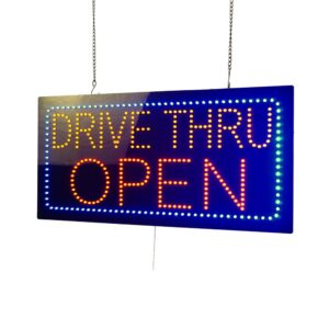 LED Drive-Thru Open Sign, 24″×12″