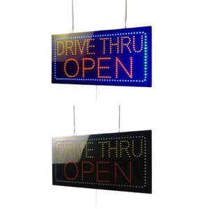 LED Drive-Thru Open Sign, 24″×12″