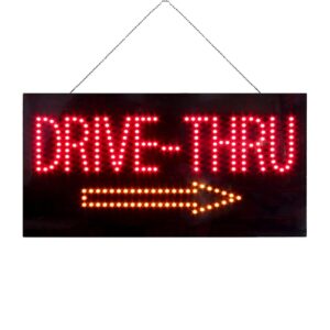 LED Drive-Thru Open Sign, 24″×12″