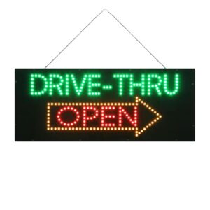 LED Drive-Thru Open Sign, 32″×13″