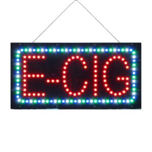 LED E-Cig Sign, 19″×9.5″