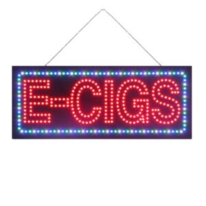 LED E-Cigs Sign, 32″×13″