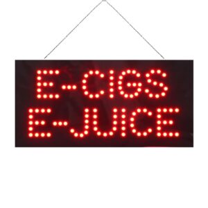 LED E-Cigs E-Juice Sign, 19″×9.5″