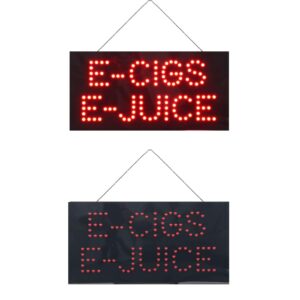 LED E-Cigs E-Juice Sign, 19″×9.5″