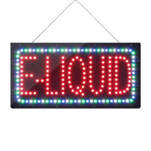 LED E-Liquid Sign, 19″×9.5″