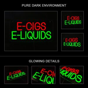 E-cigs E-liquids Business Sign, 15.6″×7.8″