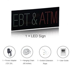 LED EBT ATM Sign, 27″×11″