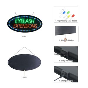 LED Eyelash Extension Sign, 19″×9.5″