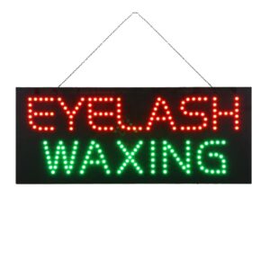 LED Eyelash Waxing Sign, 27″×11″