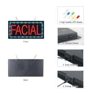 LED Facial Sign, 19″×9.5″