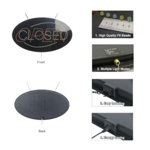 LED Open Closed Sign, 27″×15″