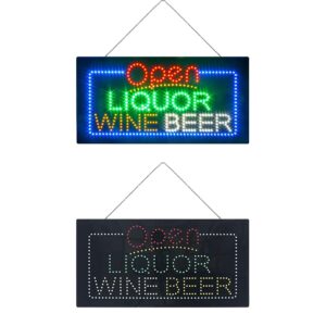 LED Liquor Beer Wine Sign, 24″×12″