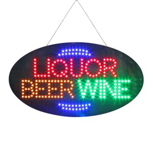 LED Liquor Beer Wine Sign, 27″×15″