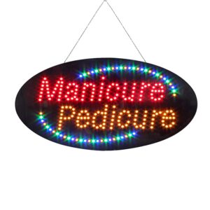 LED Manicure Pedicure Sign, 19″×9.5″