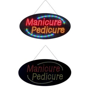 LED Manicure Pedicure Sign, 19″×9.5″