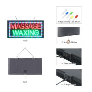 LED Massage Waxing Sign, 24″×12″