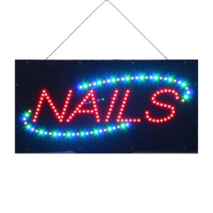 LED Nails Sign, 19″×9.5″