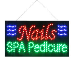 LED Nails SPA Pedicure Sign, 19″×9.5″