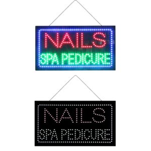 LED Nails SPA Pedicure Sign, 19″×9.5″