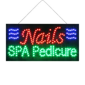 LED Nails SPA Pedicure Sign, 24″×12″