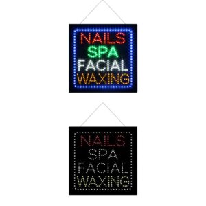 LED Nails SPA Facial Waxing Sign, 24″×24″