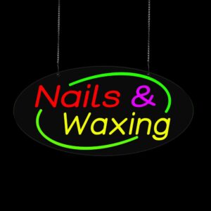 LED Nails Waxing Neon Sign, 20″x11″