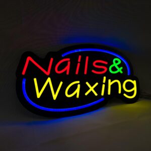 LED Nails Waxing Sign, 20″x11″