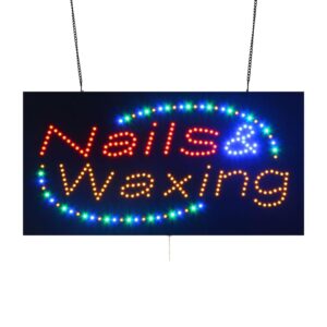 LED Nails Waxing Sign, 24″x12″