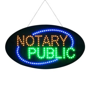 Notary Public LED Sign, 19″×9.5″