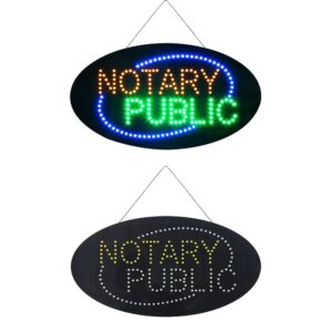 Notary Public LED Sign, 19″×9.5″