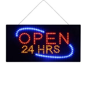 LED Open 24 HRS Sign, 19″×9.5″