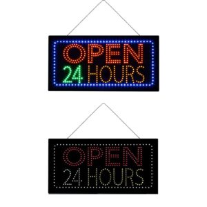 LED Open 24 HRS Sign, 24″×12″