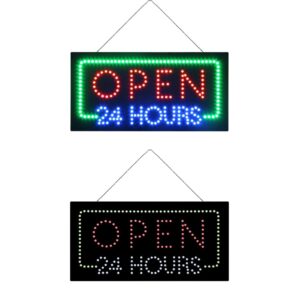 LED Open 24 HRS Sign, 24″×12″