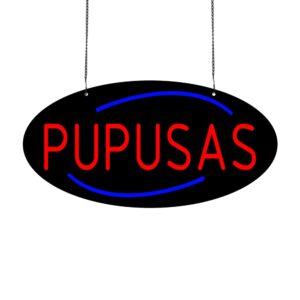 LED PUPUSAS Neon Sign, 20”x10”