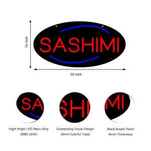 LED SASHIMI Neon Sign, 20”x10”