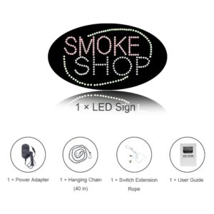 LED Smoke Shop Sign, 27″×15″