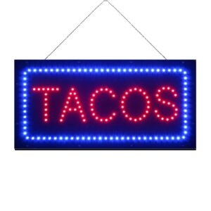 LED Tacos Sign, 19″×9.5″