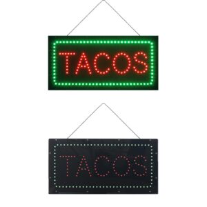 LED Tacos Sign, 19″×9.5″