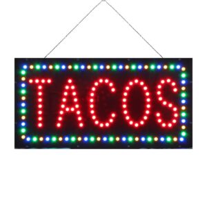 LED Tacos Sign, 19″×9.5″